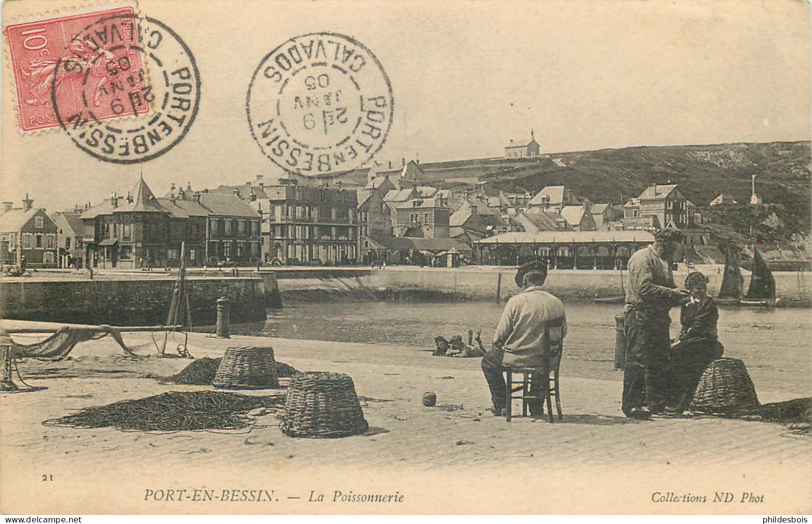 CALVADOS  PORT EN BESSIN  La Poissonnerie - Port-en-Bessin-Huppain