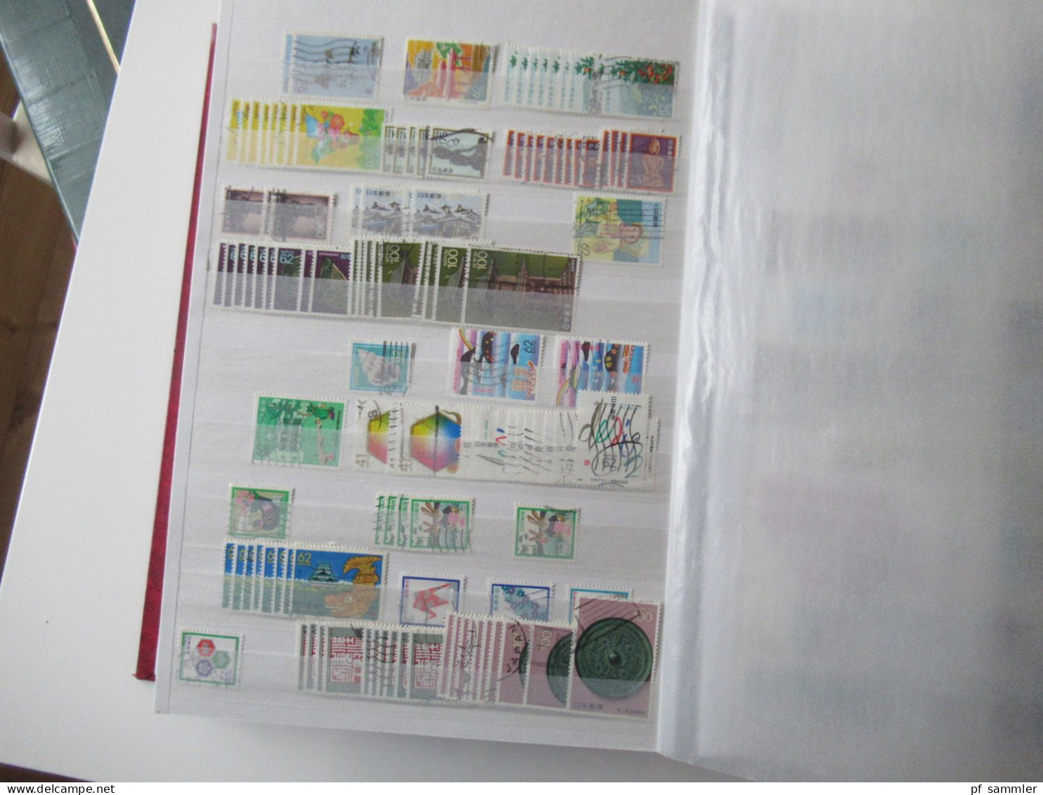 Sammlung / dickes Lagerbuch Asien Japan ab ca. 1980 - ca. 1999 tausende gestempelte Marken / Fundgrube!!