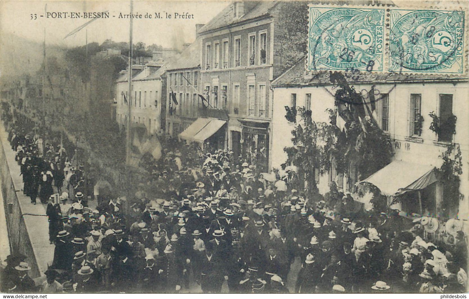 CALVADOS  PORT EN BESSIN  Arrivée De M Le Prefet - Port-en-Bessin-Huppain