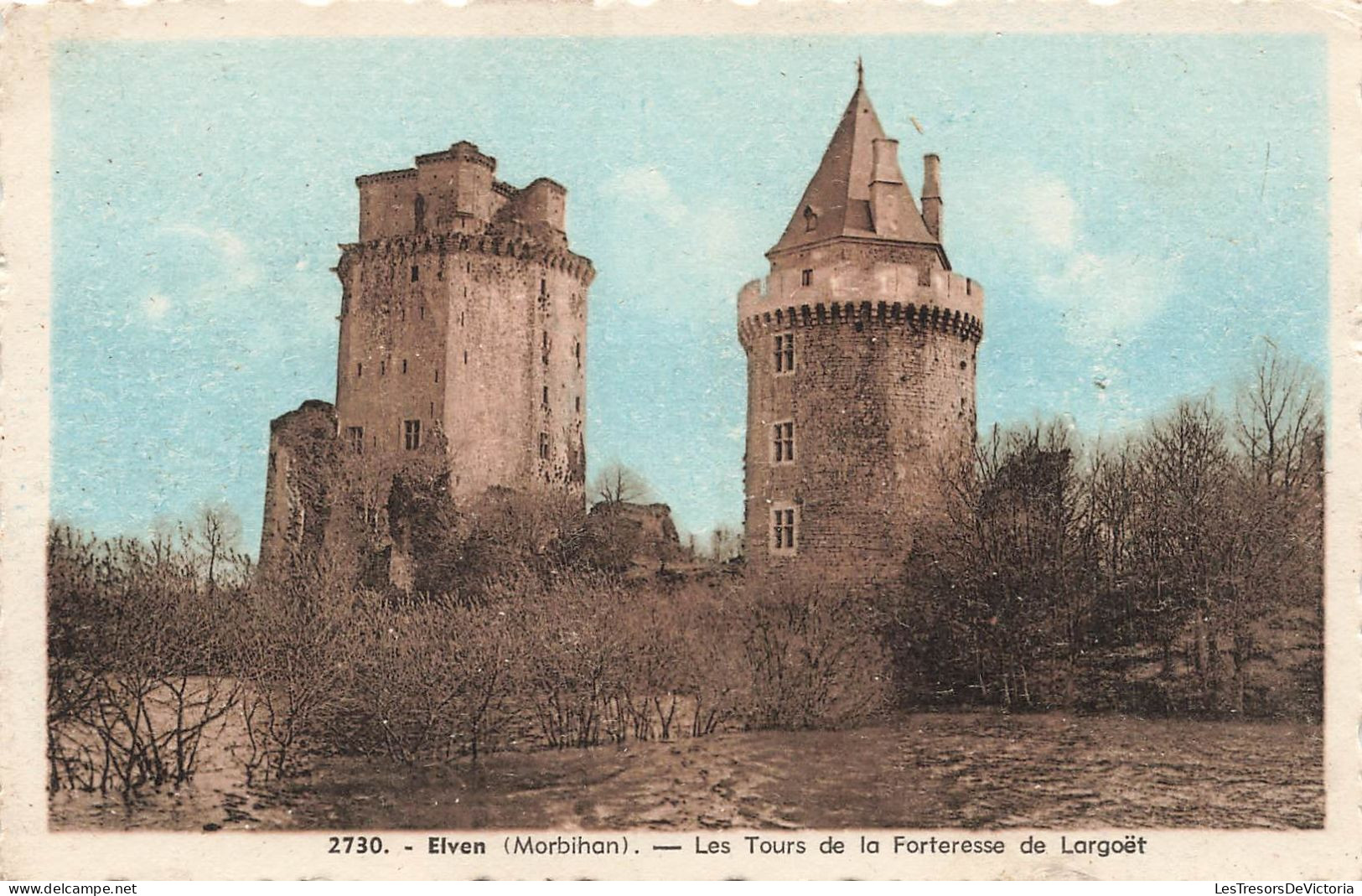 FRANCE - Elven - Les Tours De La Forteresse De Largoët - Colorisé - Carte Postale Ancienne - Elven