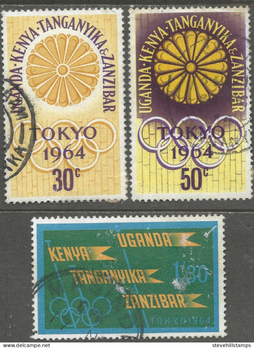 Kenya, Uganda & Tanganyika. 1964 Olympic Games. Used Complete Set. SG 207-210 - Kenya, Uganda & Tanganyika