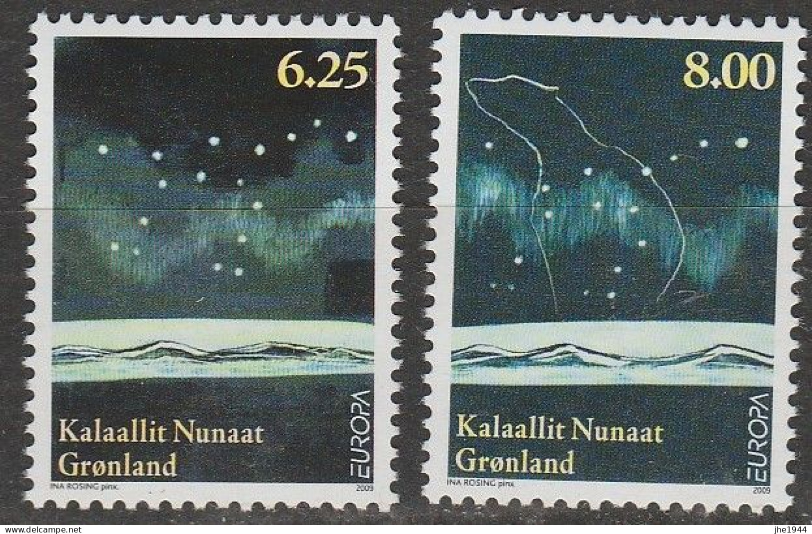 Groenland Europa 2009 N° 505/ 506 ** Astronomie - 2009