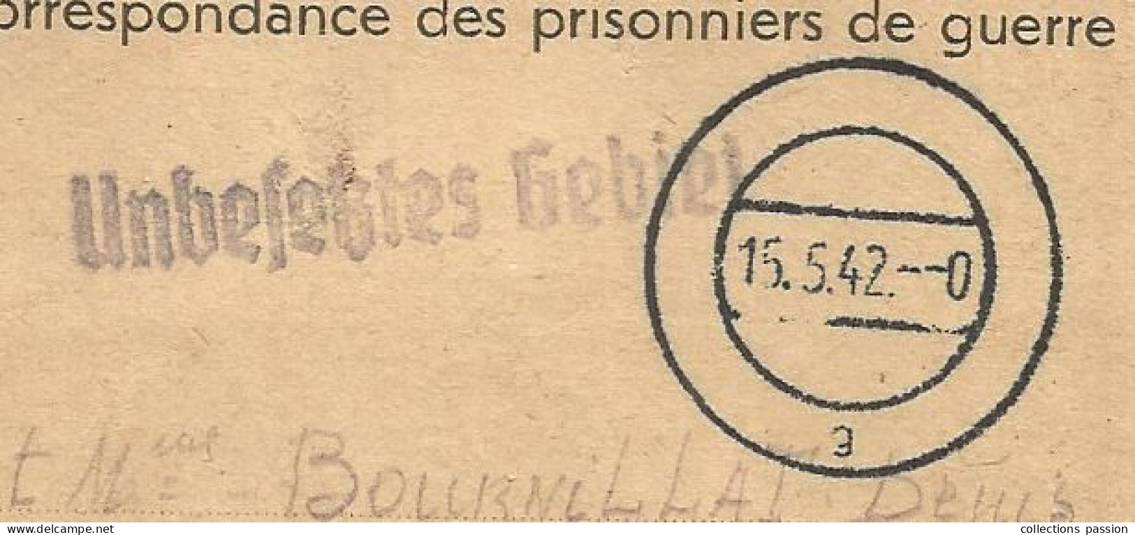 CORRESPONDANCE DES PRISONNIERS DE GUERRE, Kriegsgefangenenpost, Stalag XVIII C Markt Pongau, 1942 - Prigionieri