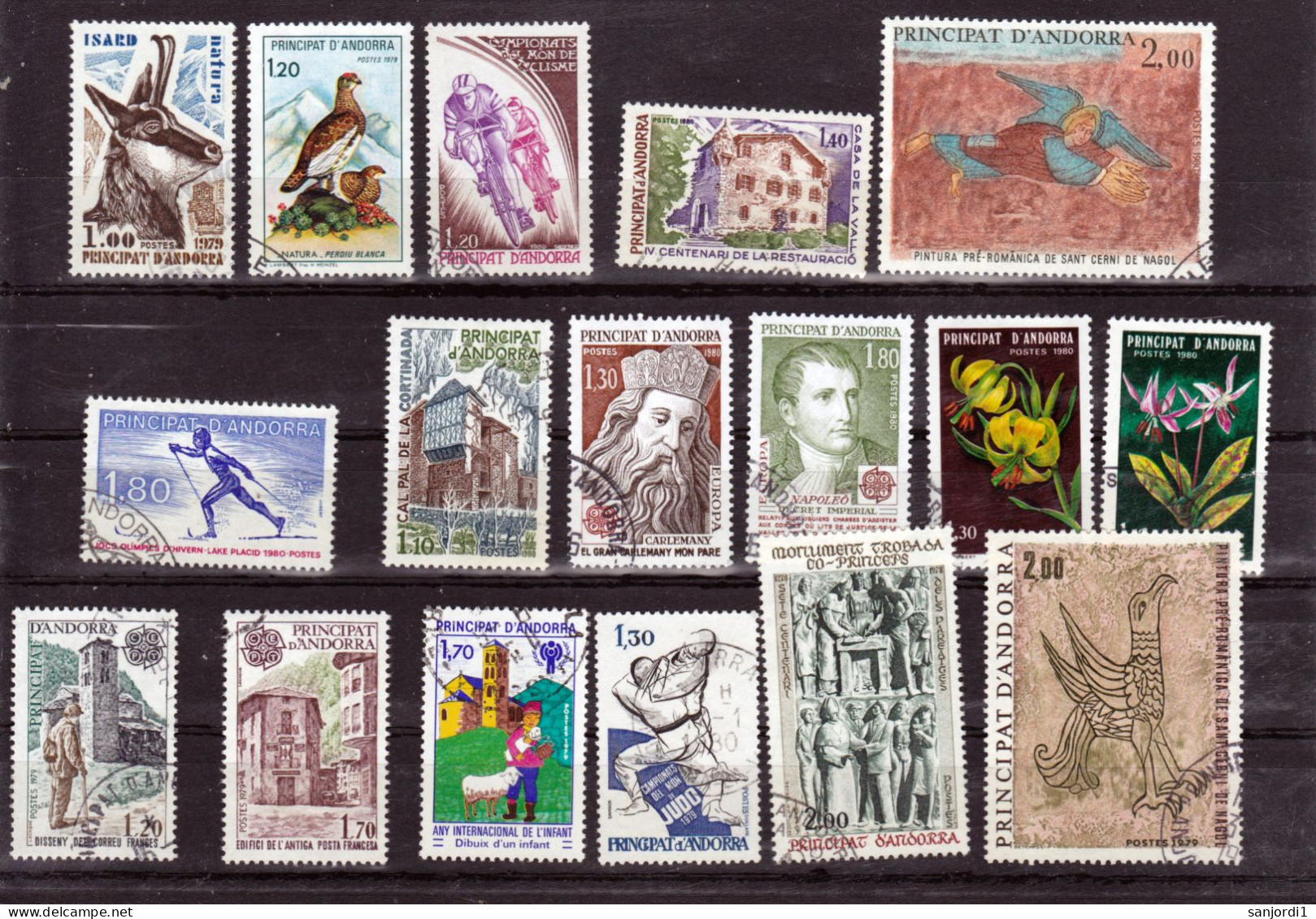 Andorre Française 1979 1980 Années Complètes Oblitérée Used Cote 14.4 - Années Complètes