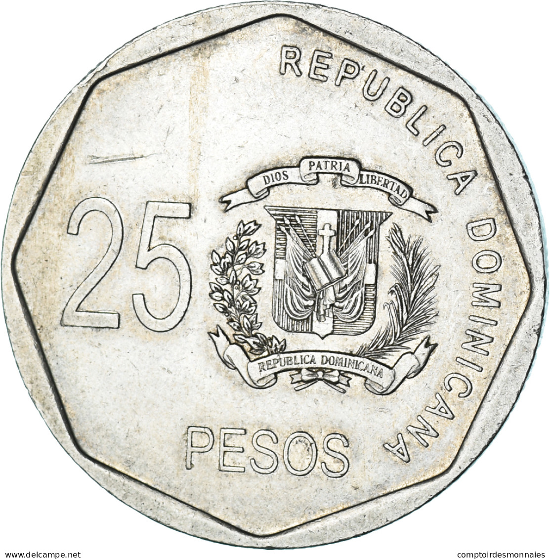 Monnaie, République Dominicaine, 25 Pesos, 2005 - Dominicana