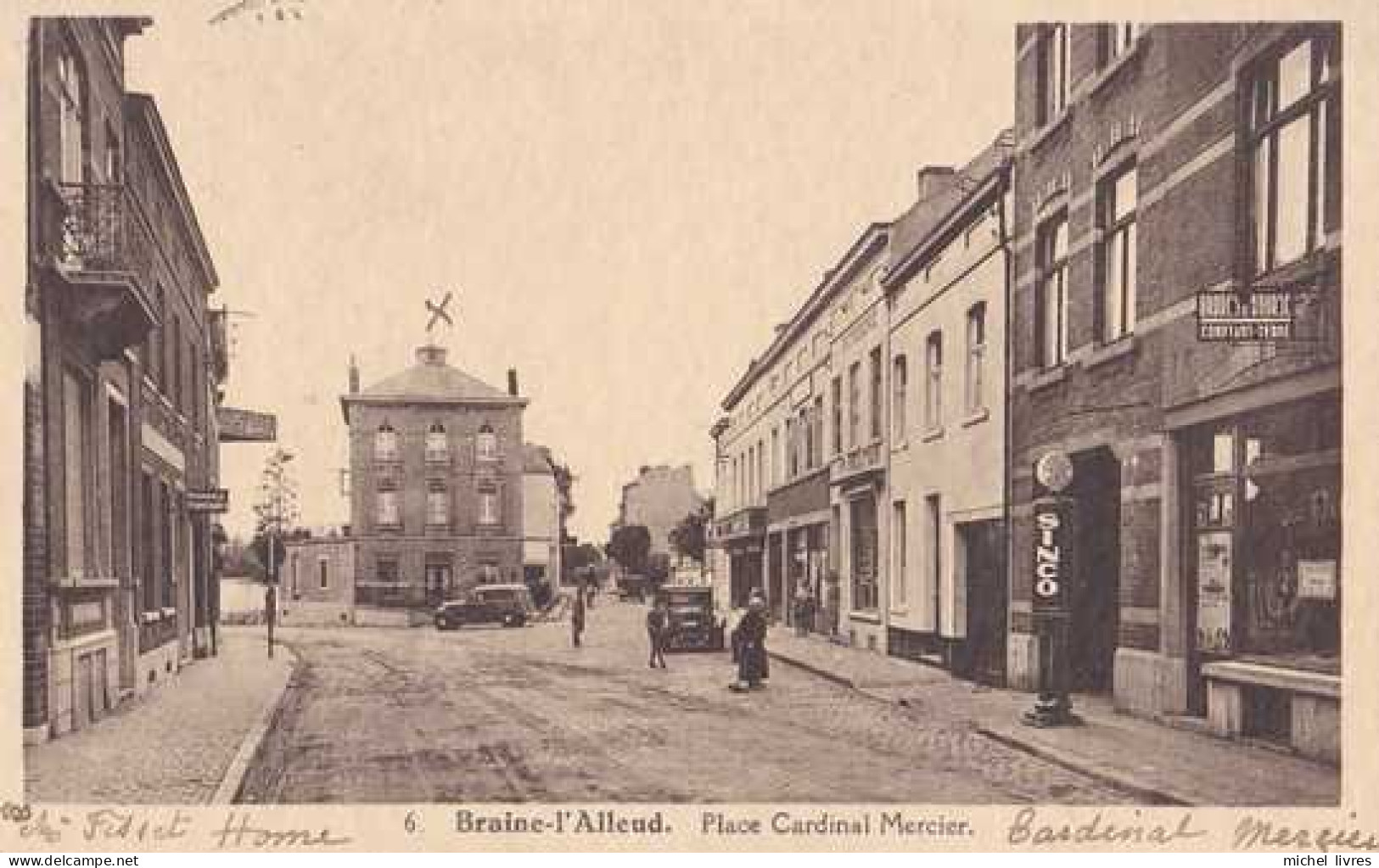 Braine-l'Alleud - Place Cardinal Mercier - Circulé En 1943 - Animée - TBE - Braine-l'Alleud