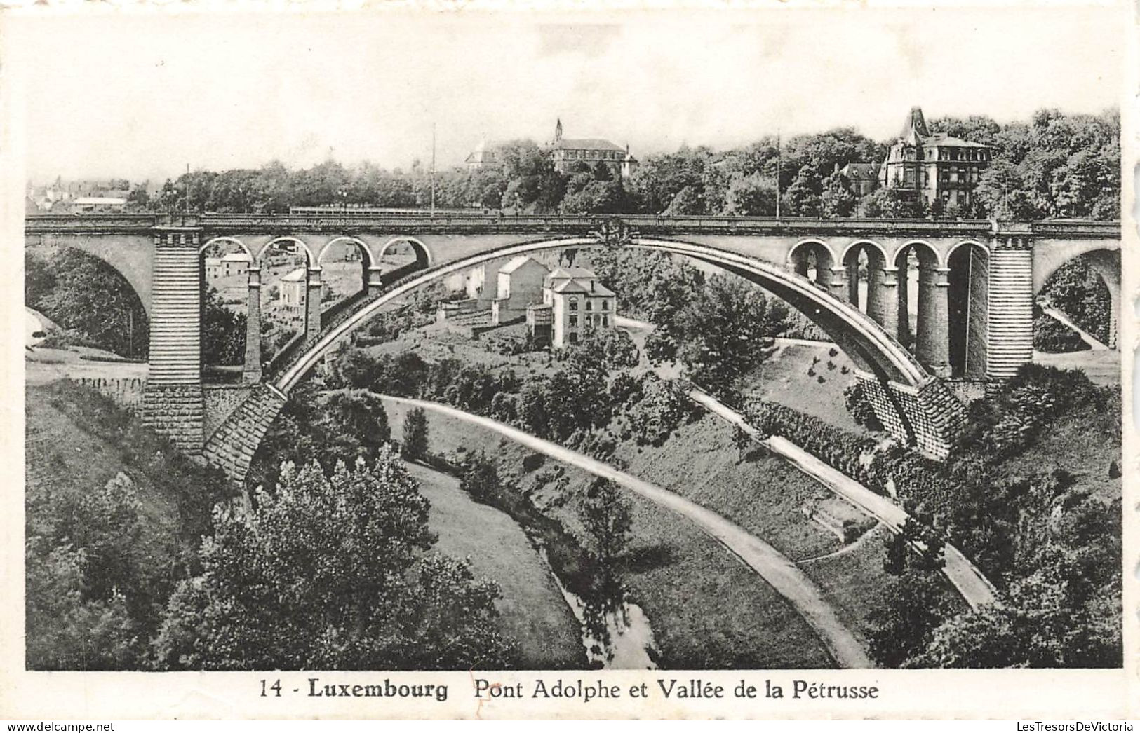 LUXEMBOURG - Pont Adolphe Et Vallée De La Pétrusse - Carte Postale Ancienne - Luxemburgo - Ciudad