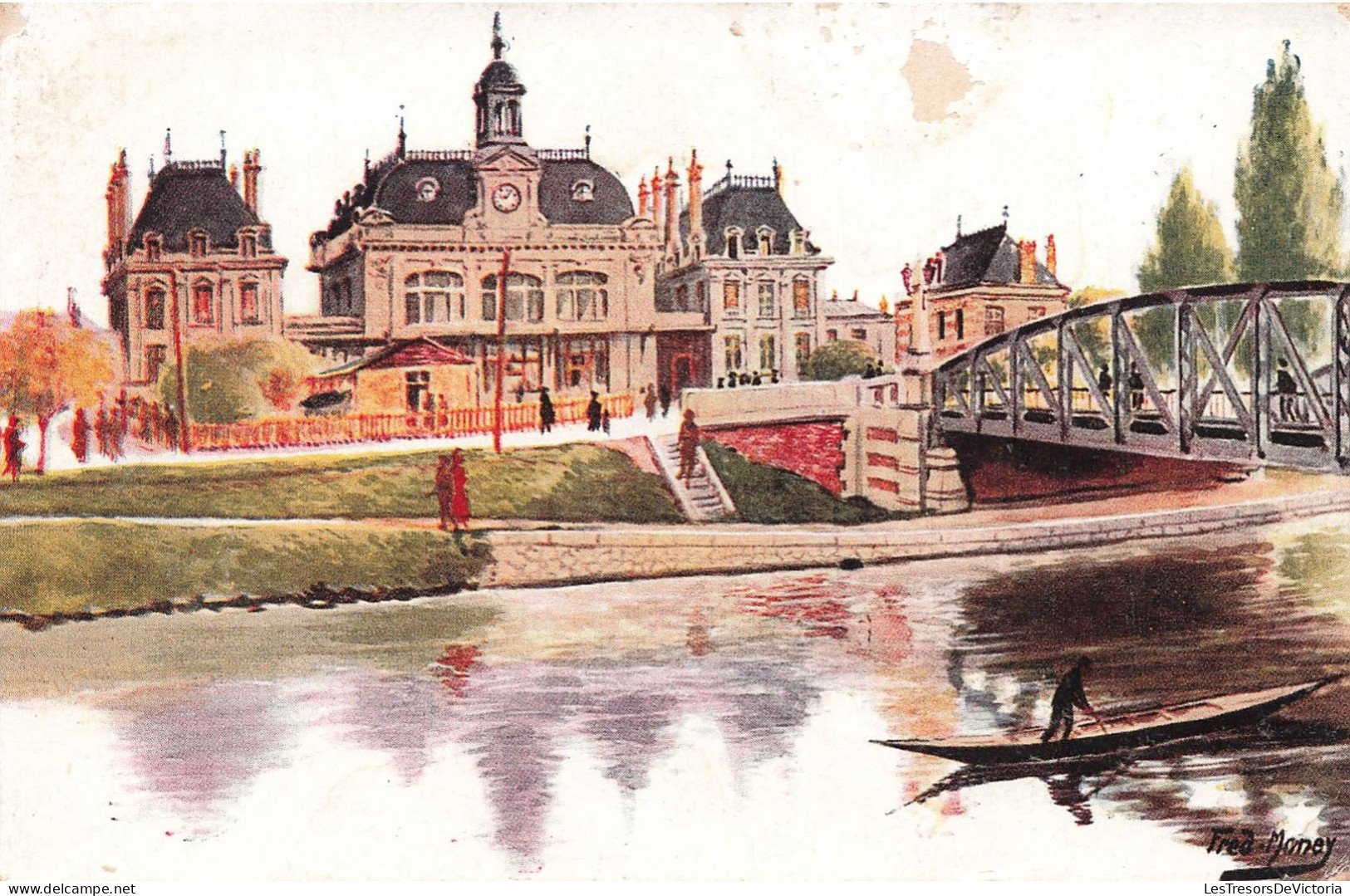 PEINTURES - TABLEAUX - Fred Money - Saint-Omer - La Gare - Carte Postale Ancienne - Paintings