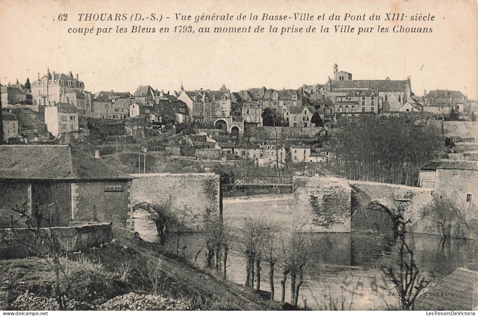 FRANCE - Thouars - Vue Générale De La Basse Ville Et Du Pont Du XIIIè Siècle - Carte Postale Ancienne - Thouars