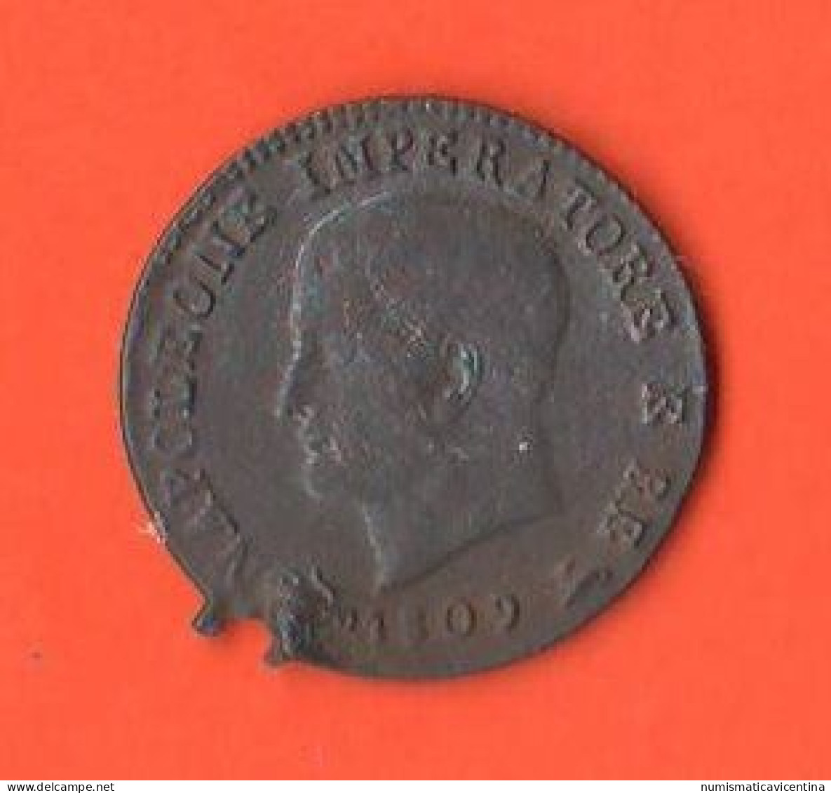 Italia 1 Centesimo 1809 Napoleone I° Mint Venice Venezia  Copper Coin - Napoleonic