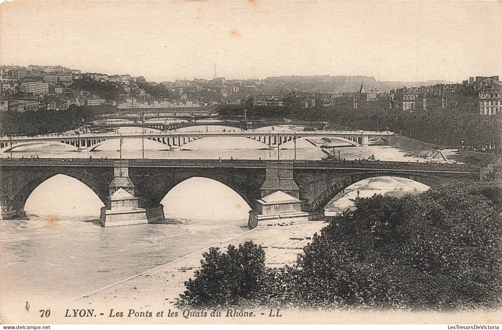 FRANCE - Lyon - Les Ponts Et Les Quais Du Rhône - LL - Carte Postale Ancienne - Lyon 2