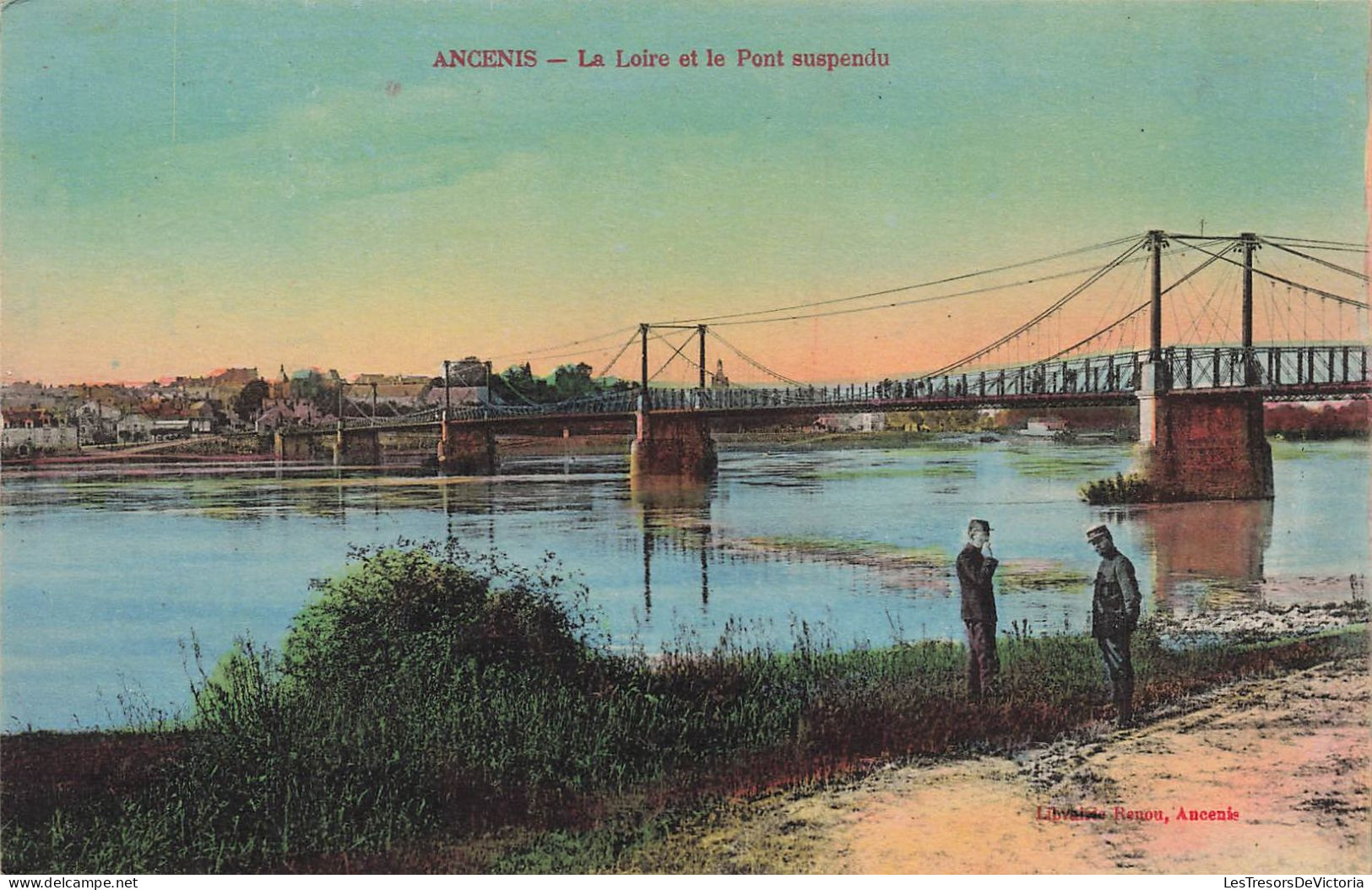 FRANCE - Ancenis - La Loire Et Le Pont Suspendu - Carte Postale Ancienne - Ancenis