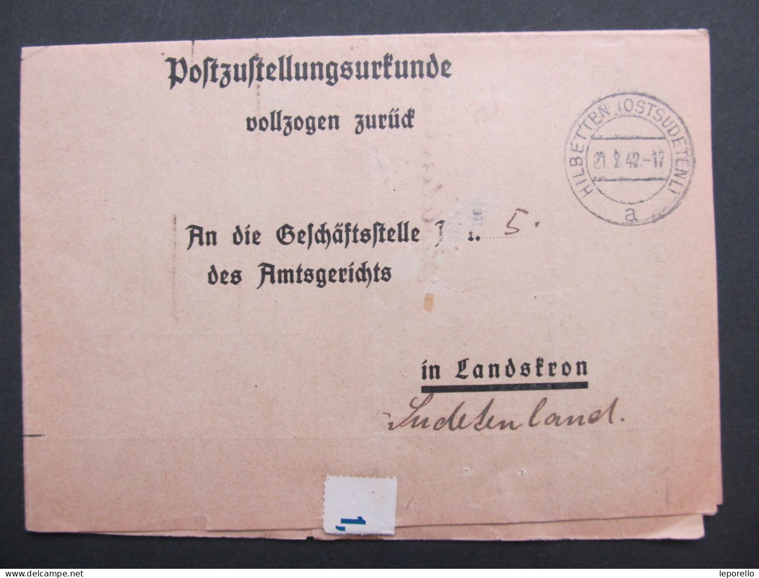 BRIEF Hylváty Hilbetten Ústí Nad Orlicí 1942 - Lanškroun  Sudetenland   //  R7272 - Région Des Sudètes