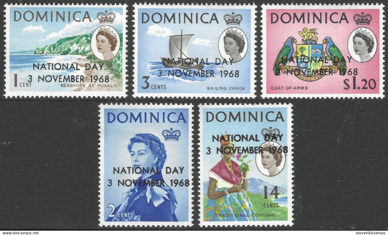 Dominica. 1968 National Day. MH Complete Set. SG 232-236 - Dominique (...-1978)