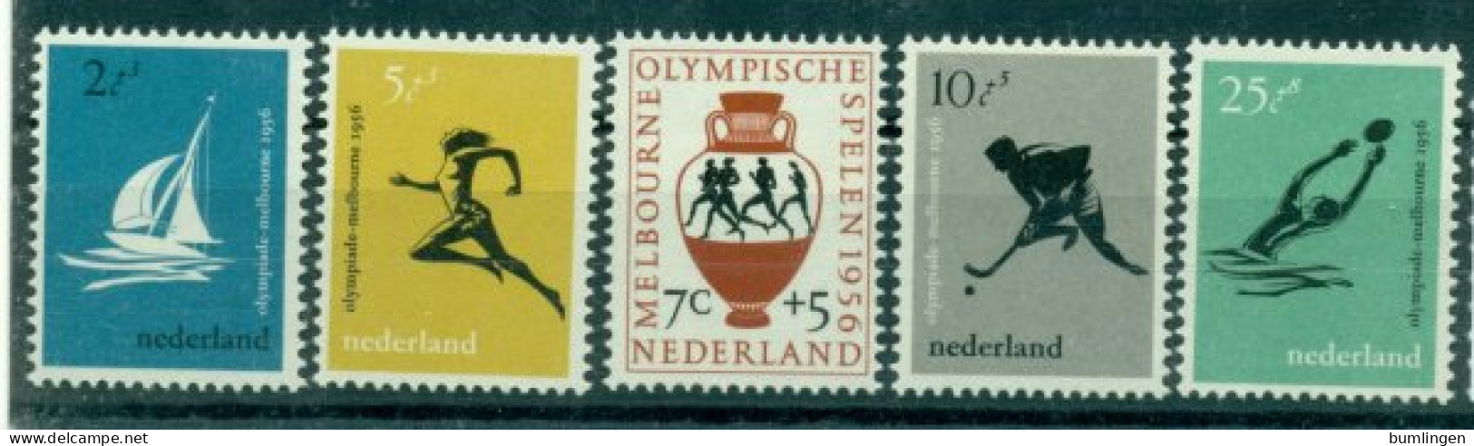NETHERLANDS 1956 Mi 678-82** Olympic Summer Games, Melbourne [L3695] - Verano 1956: Melbourne