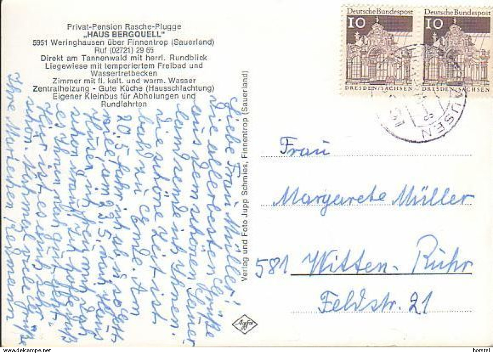 D-57413 Finnentrop-Weringhausen- "Haus Bergquell" - Swimmingpool - 2x Nice Stamps - Olpe