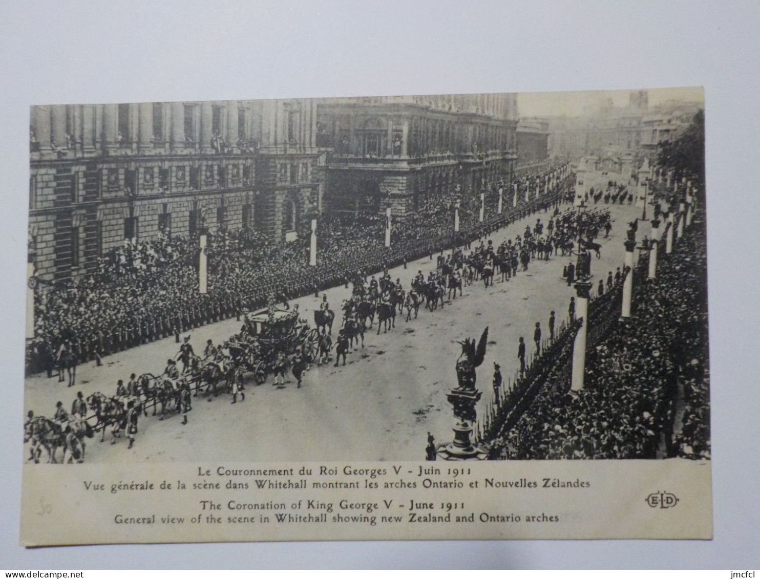 LONDRES Le Couronnement Du Roi Georges V Juin 1911 Vue Générale De La Scène Dans Whitehall Montrant Les Arches Ontario . - Whitehall