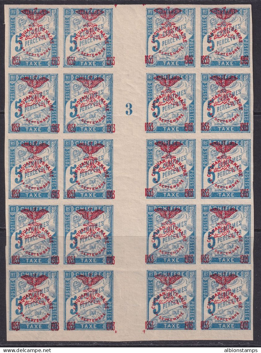 New Caledonia, Scott J1 (Yvert TT8), MNH Millesimes Block - Postage Due