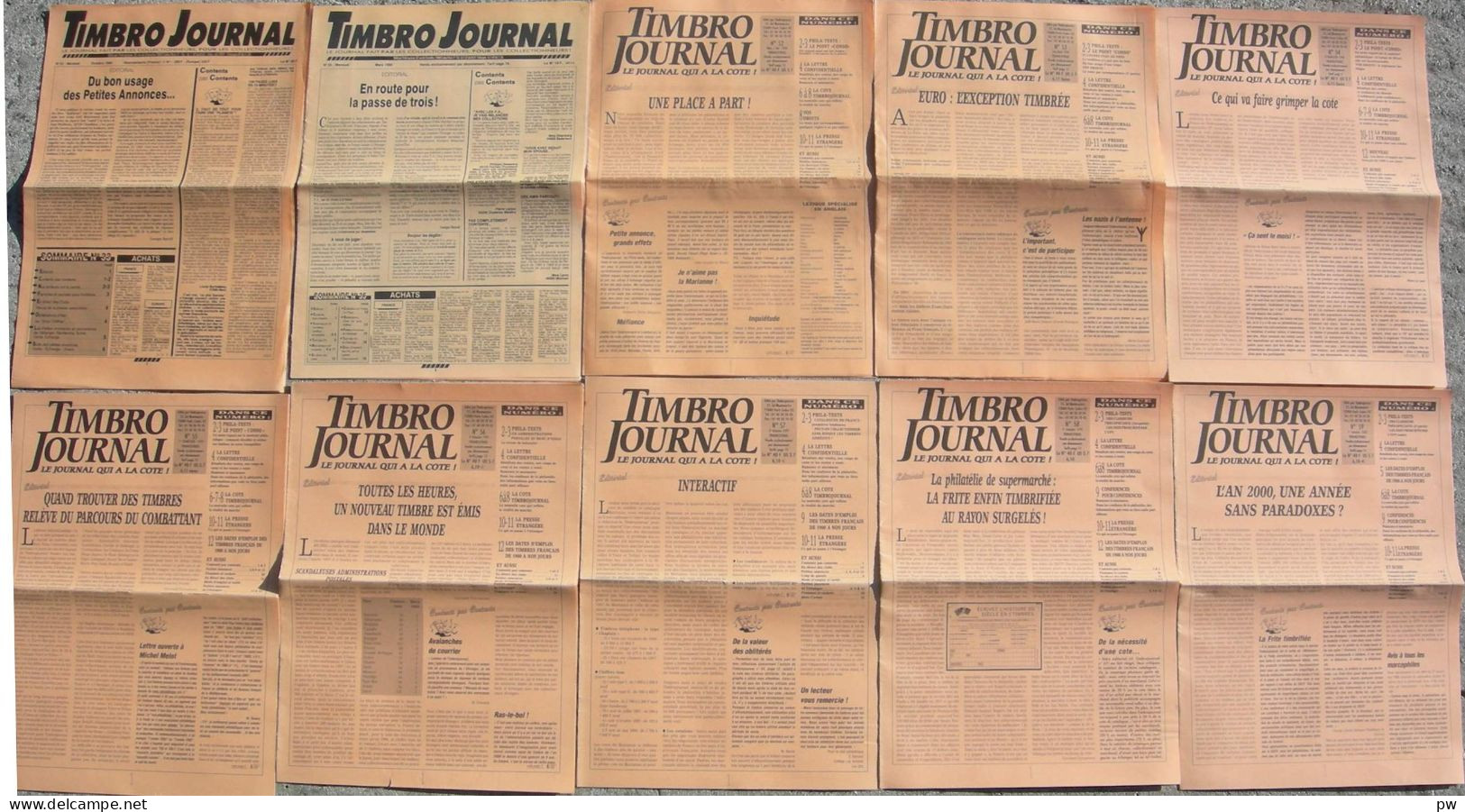 REVUE TIMBRO JOURNAL N° 33, 35, 52/59 De 1994, 1995, 1998-2000 - Frans (vanaf 1941)