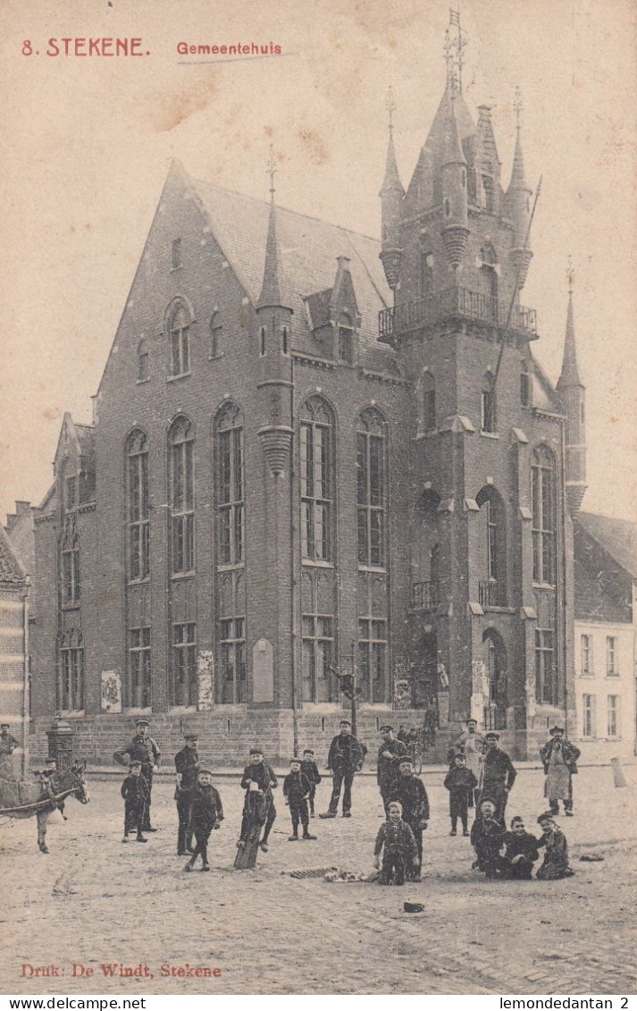 Stekene - Het Gemeentehuis (2 Scans) - Stekene