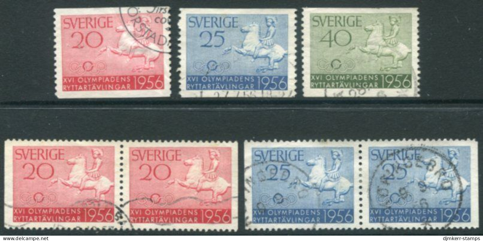 SWEDEN 1956 Equestrian Olympiad Used  Michel 413-14 - Gebruikt