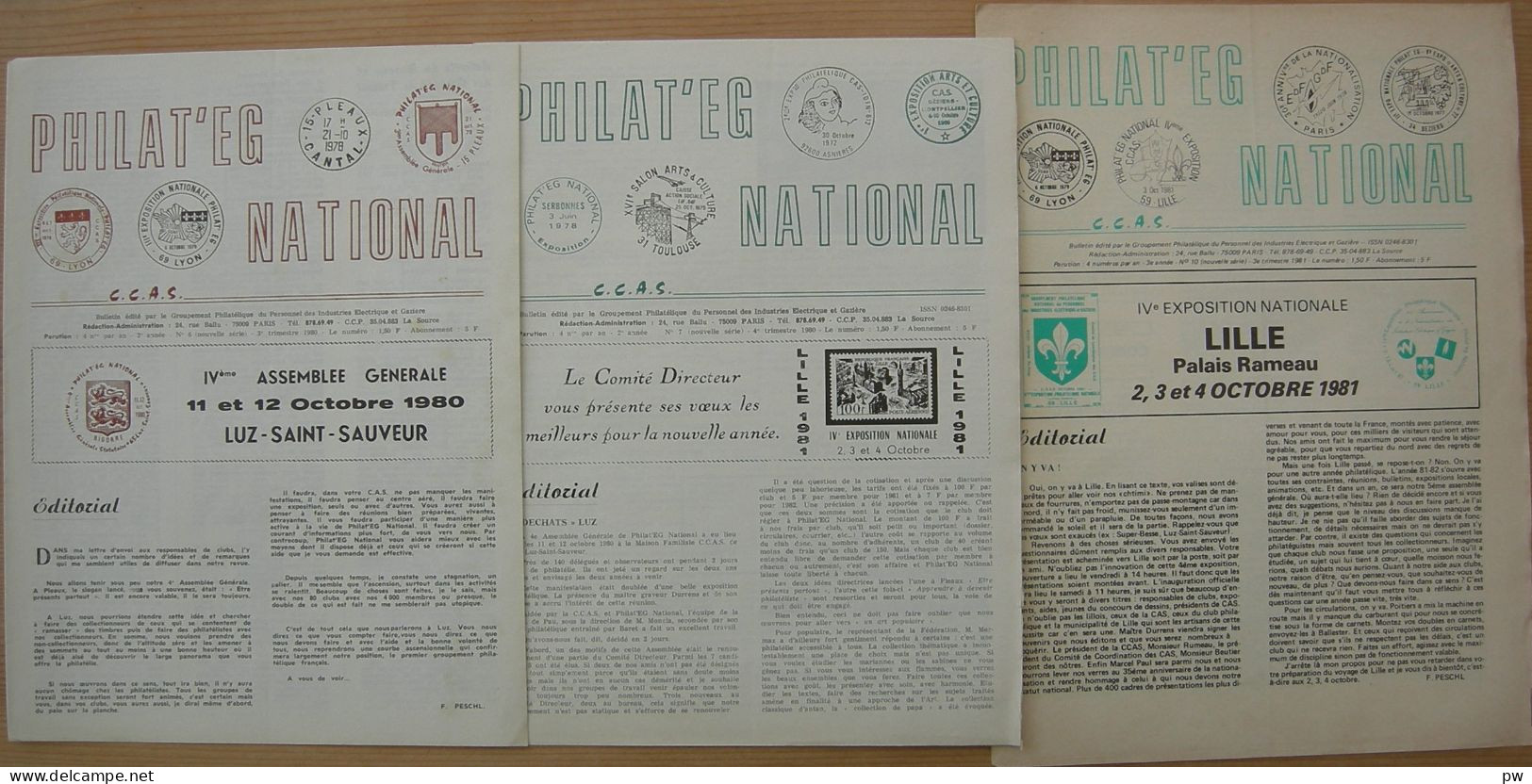 REVUE PHILAT'EG NATIONAL  N° 6, 7 Et 10 De 1980-81 - Frans (vanaf 1941)