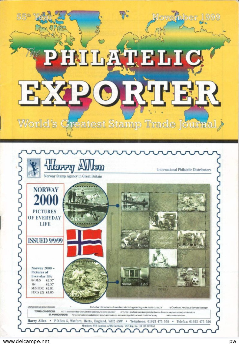 REVUE PHILATELIC EXPORTER  Vol.55 Issue 7  De Novembre 1999 - Anglais (àpd. 1941)