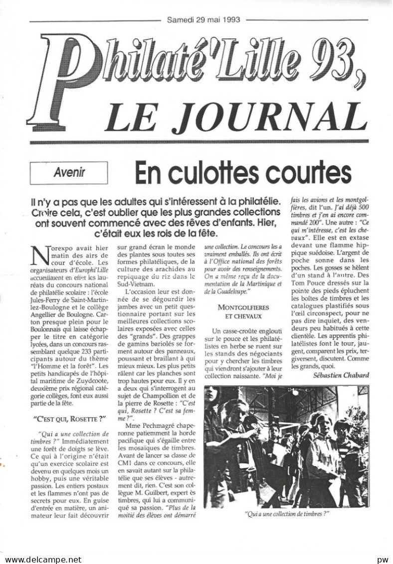 REVUE PHILATE'LILLE 93 Du 29 Mai 1993 - Französisch (ab 1941)