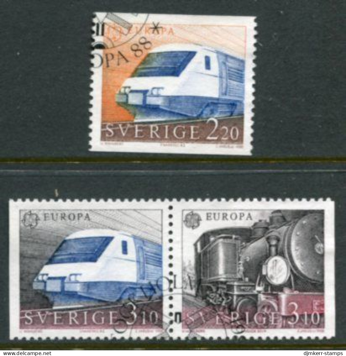 SWEDEN 1988 Europa: Transport. Used.  Michel 1501-03 - Used Stamps