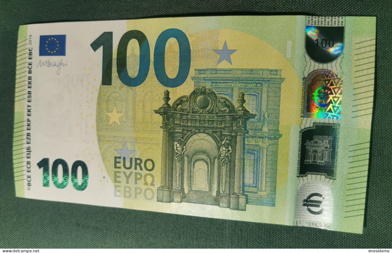 100 EURO SPAIN 2019  DRAGHI V003A1 VA SC UNCIRCULATED  PERFECT - 100 Euro