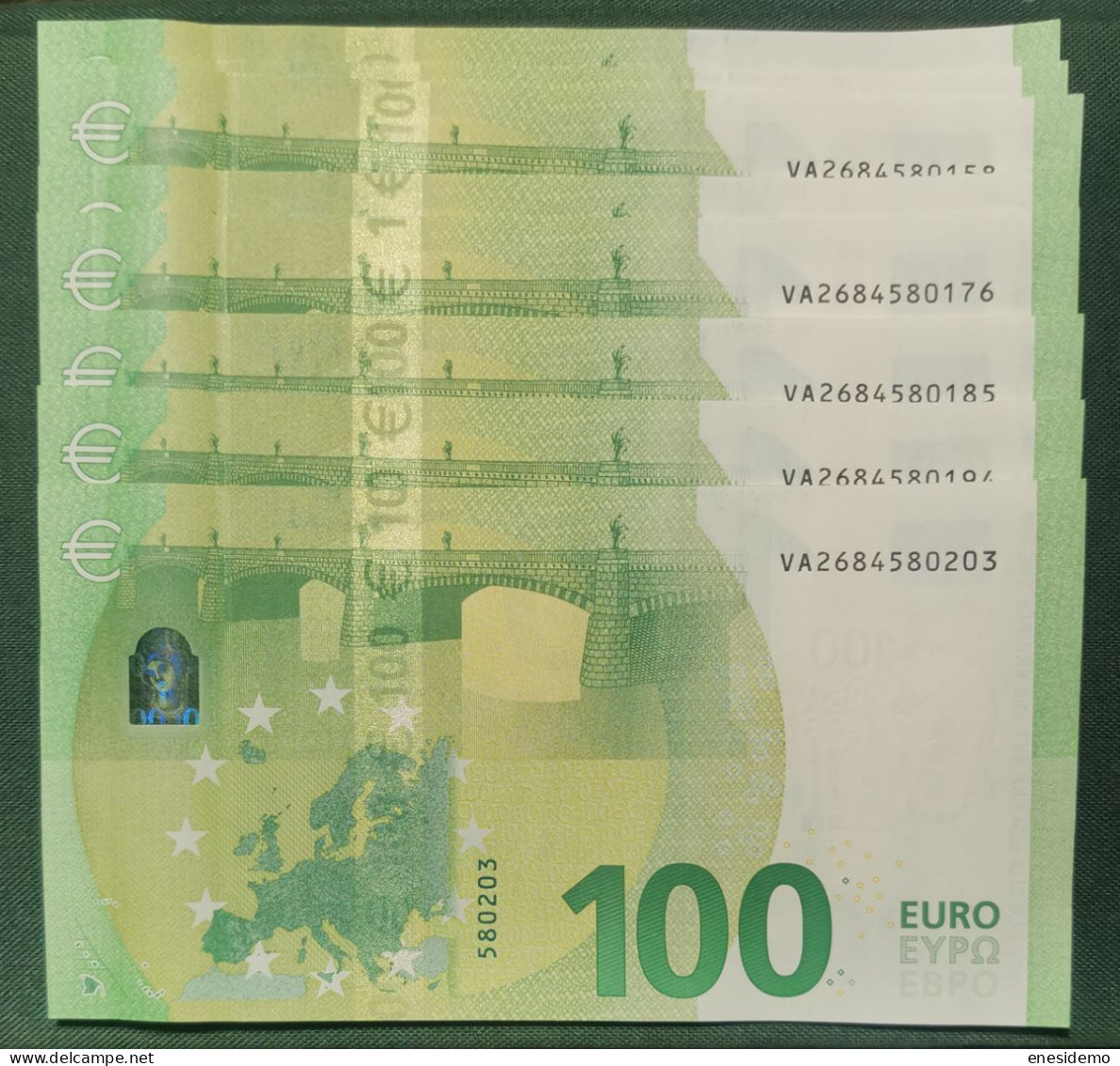 100 EURO SPAIN 2019  DRAGHI V003A1 VA SC UNCIRCULATED  PERFECT - 100 Euro