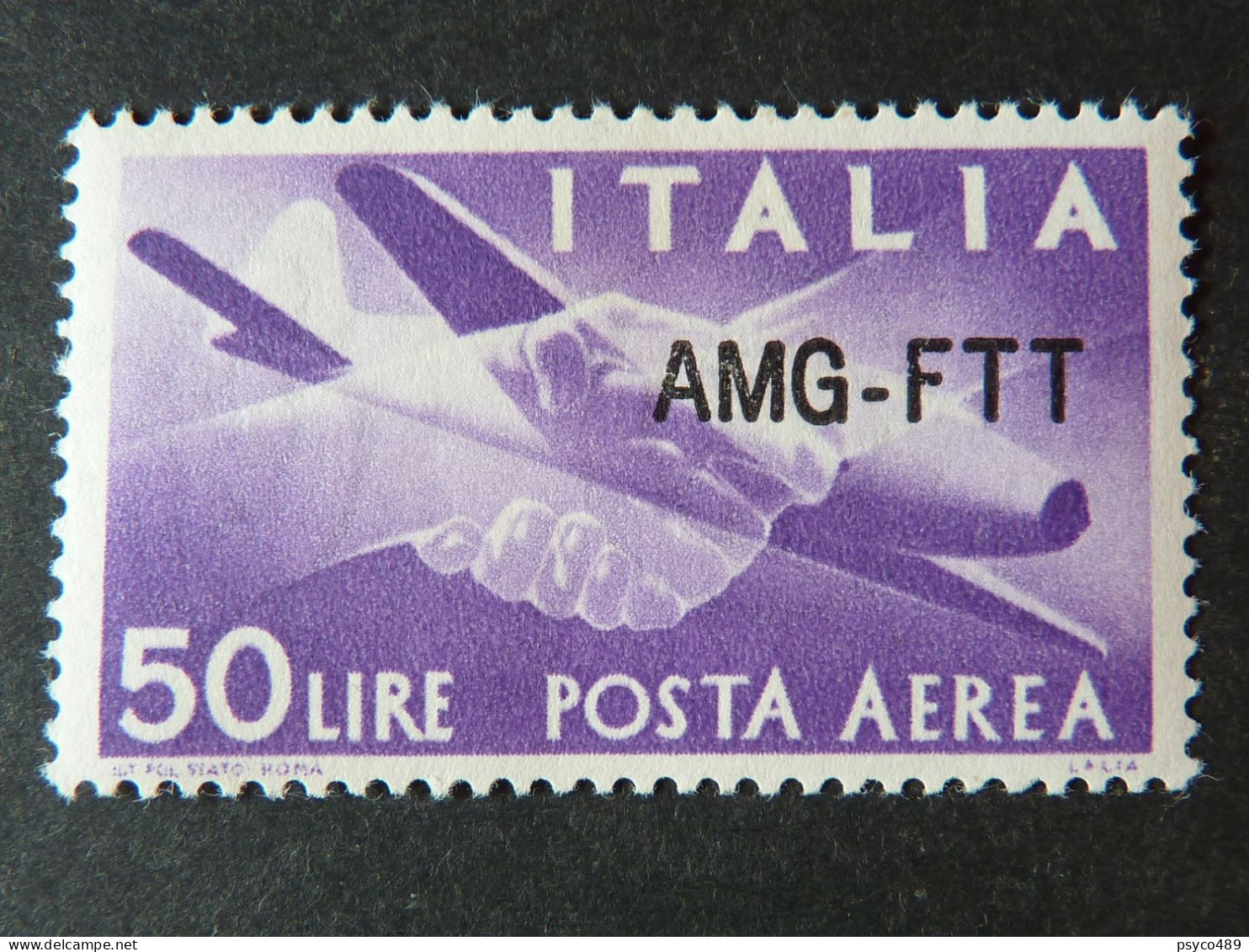 ITALIA Trieste Aerea -1949- "Democratica" £. 50 Nuova Soprastampa MNH** (descrizione) - Luchtpost