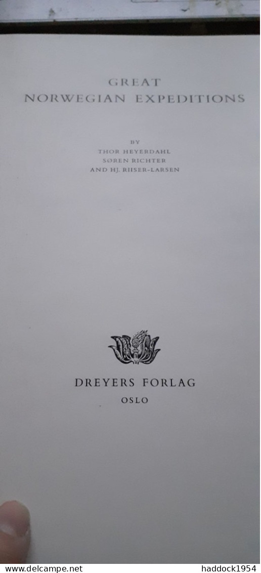 Great Norwegian Expeditions THOR HEYERDAHL SOREN RICHTER Dreyers 1955 - Andere & Zonder Classificatie