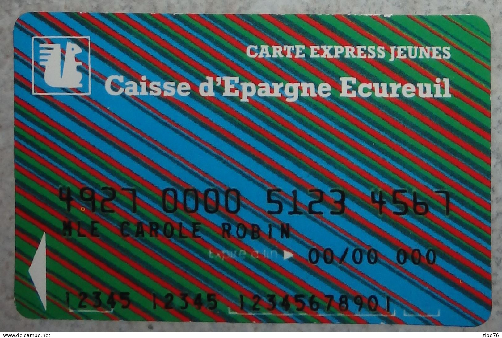 Petit Calendrier Poche 1989  Caisse D'Epargne écureuil  Carte Express Jeunes  - Format Carte Bleue - Small : 1981-90