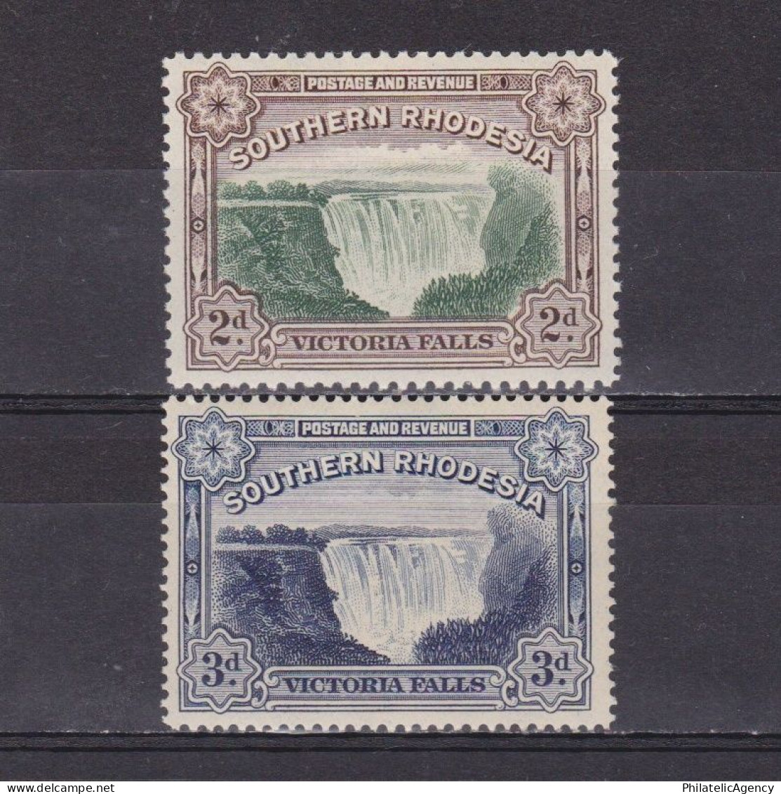 SOUTHERN RHODESIA 1935, SG# 35-35b, Victoria Falls, MH - Southern Rhodesia (...-1964)