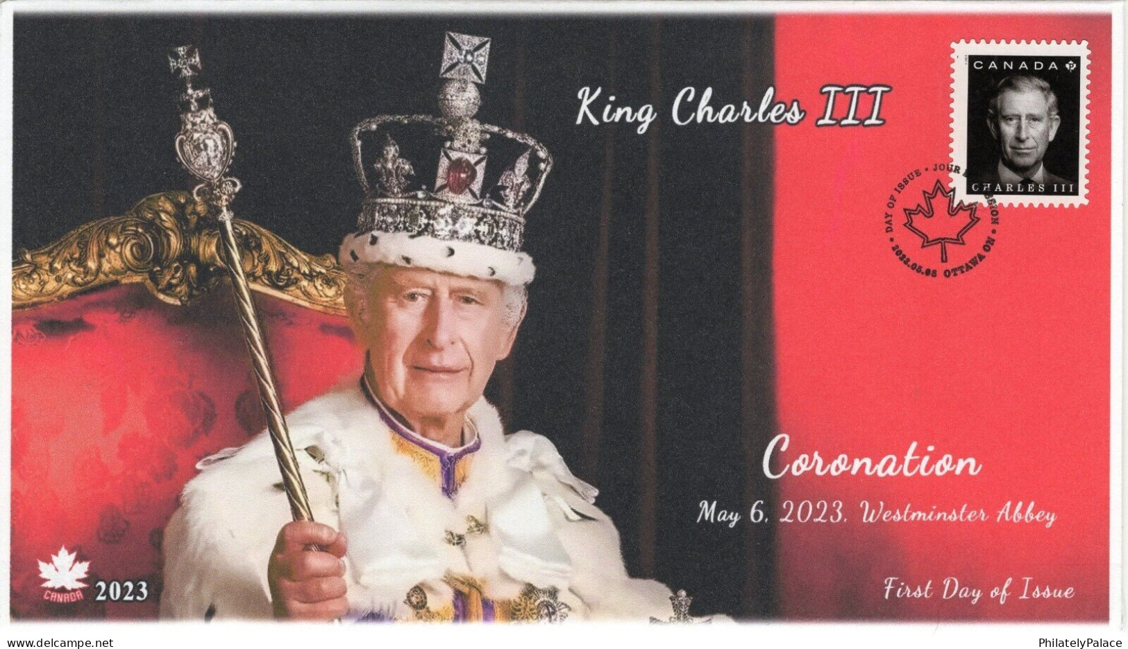 Canada 2023 Coronation Of King Charles,Crown,British Throne, Commonwealth Realms, FDC Cover (**) - Covers & Documents