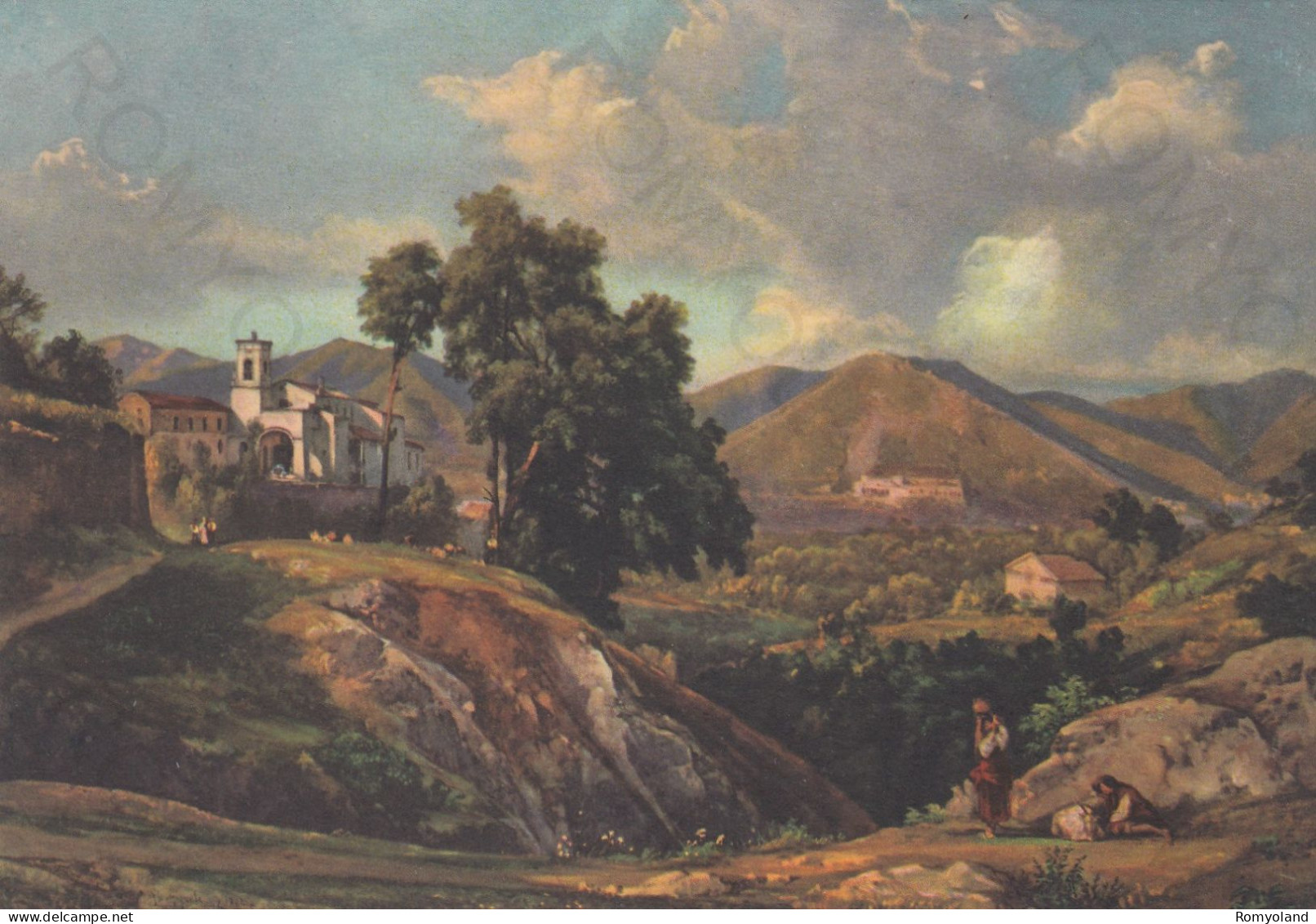 CARTOLINA  ROMA,LAZIO-GALLERIA NAZIONALE D'ARTE MODERNA-GIGANTE (1806-1876)-PAESAGGIO CAMPANO-STORIA,NON VIAGGIATA - Mostre, Esposizioni