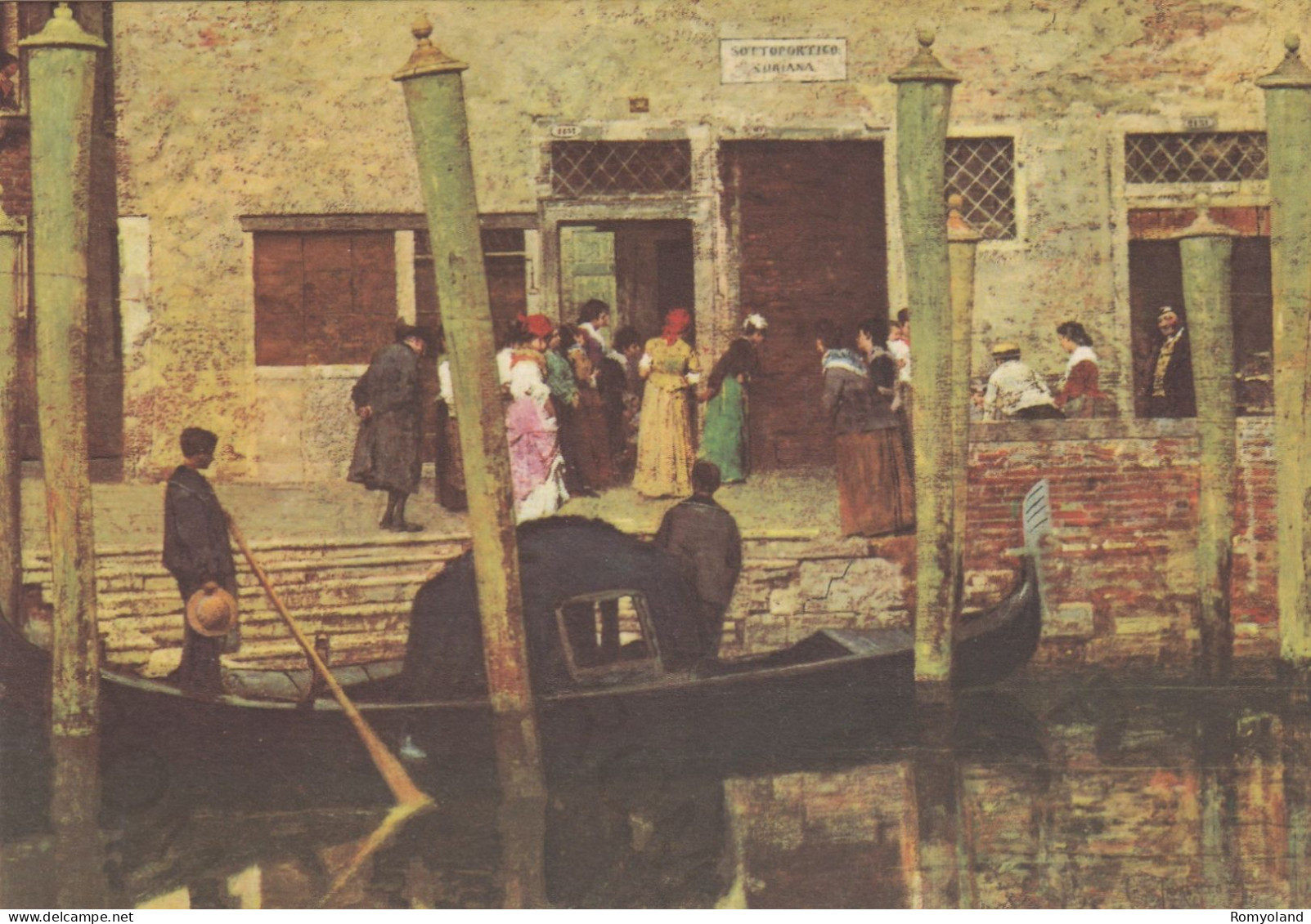 CARTOLINA  ROMA,LAZIO-GALLERIA NAZIONALE D'ARTE MODERNA-FAVRETTO (1849-1887)-IN ATTESA DEGLI SPOSI-NON VIAGGIATA - Mostre, Esposizioni