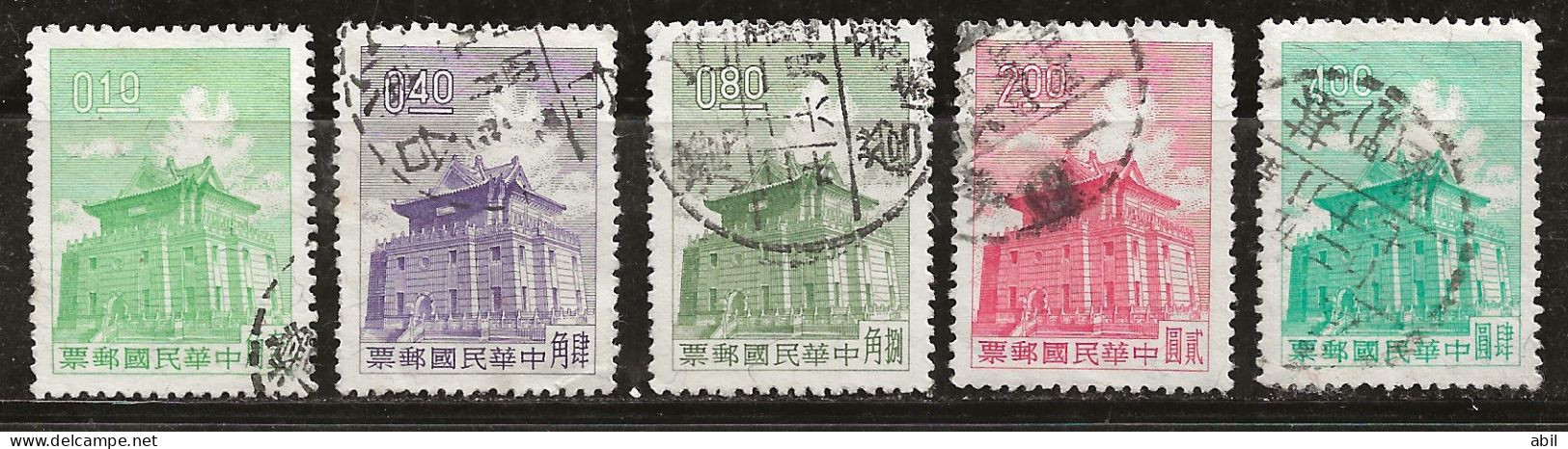 Taiwan 1962-1964 N°Y.T. :  5 Valeurs Série 408 à 413 Obl. - Gebraucht