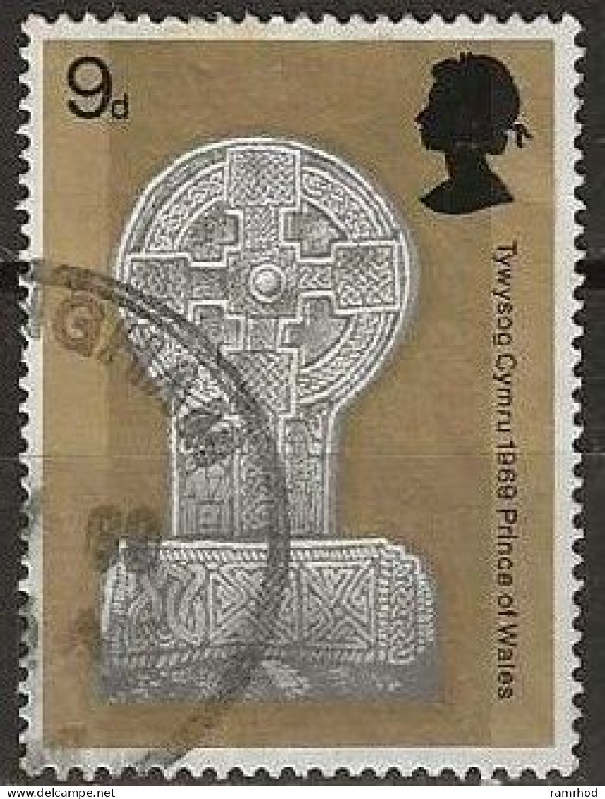 GREAT BRITAIN 1969 Investiture Of HRH The Prince Of Wales - 9d Celtic Cross, Margam Abbey FU - Usati