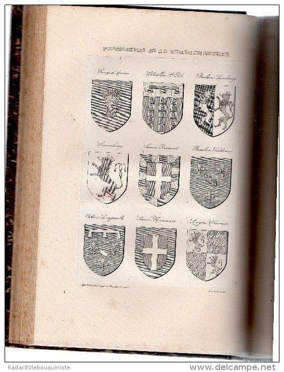 Eglises ,châteaux,beffrois  et hôtels de ville ,les plus remarquables de la Picardie & de l'Artois.28 pl.tome 1er.1846.