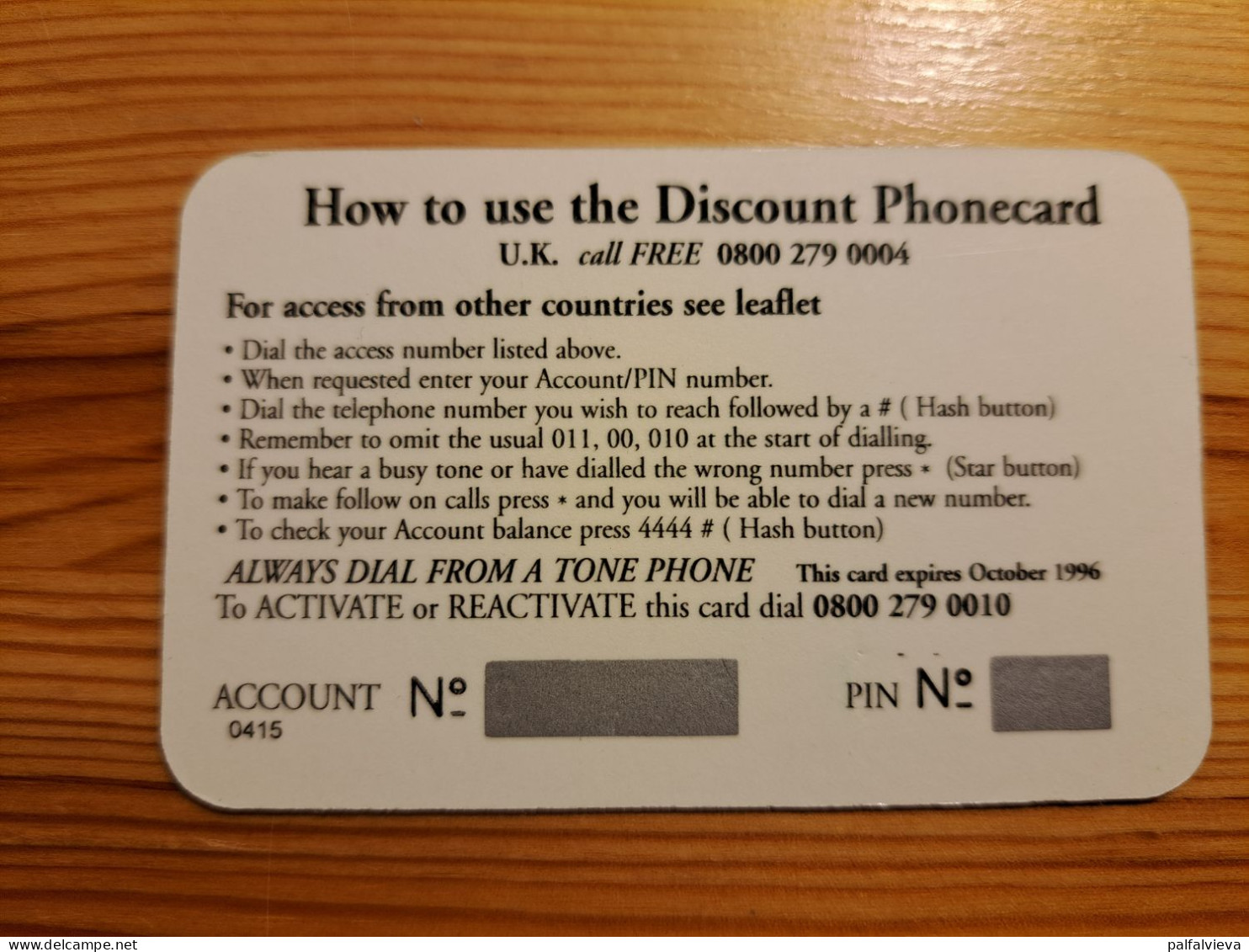 Prepaid Phonecard United Kingdom, Discount Phonecard - Cat - [ 8] Firmeneigene Ausgaben