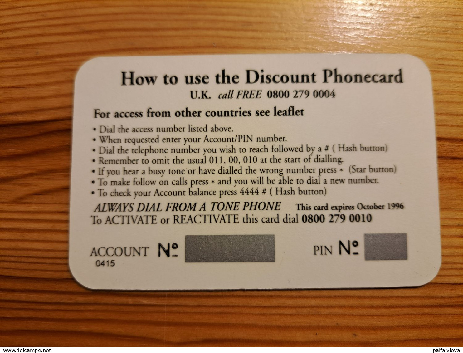 Prepaid Phonecard United Kingdom, Discount Phonecard - Cat - [ 8] Companies Issues