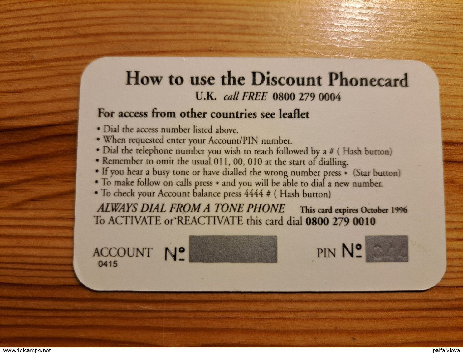 Prepaid Phonecard United Kingdom, Discount Phonecard - Cat - [ 8] Firmeneigene Ausgaben