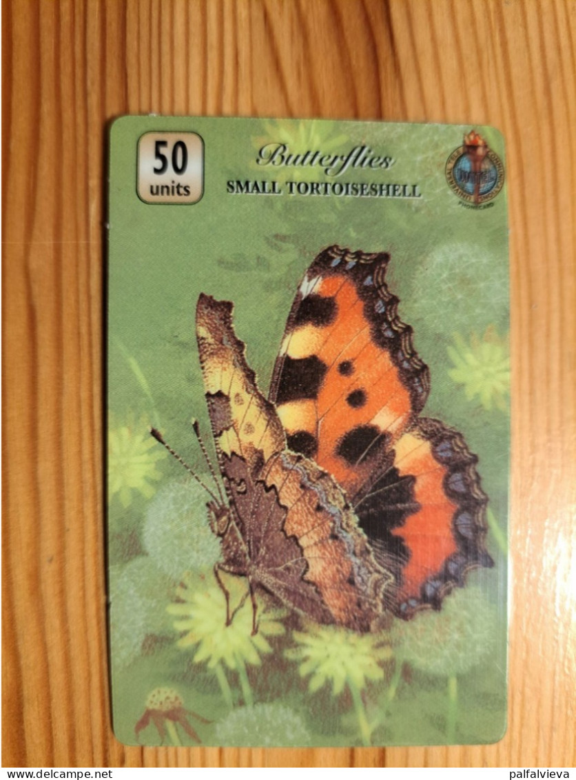 Prepaid Phonecard United Kingdom, Unitel - Butterfly - Emissioni Imprese