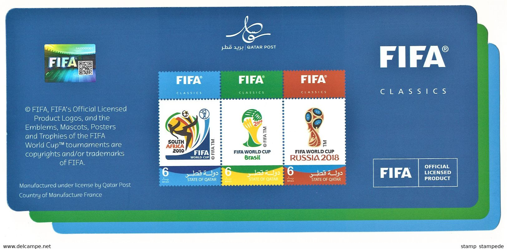 Qatar FIFA Classics Football Soccer World Cup, New Issue Bulletin Brochure, Russia Brazil South Africa, Hologram Sports - Other & Unclassified