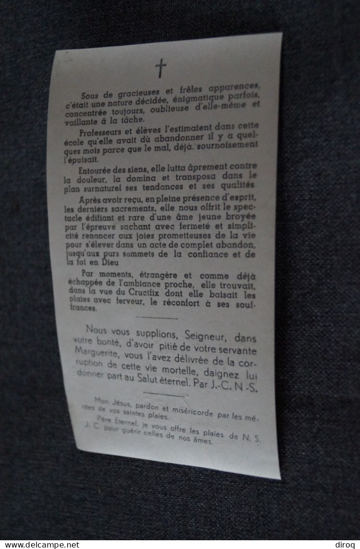 Ziger Margueritte-Louise-Blanche,Mons 1946 ,décédée à 17 Ans - Obituary Notices