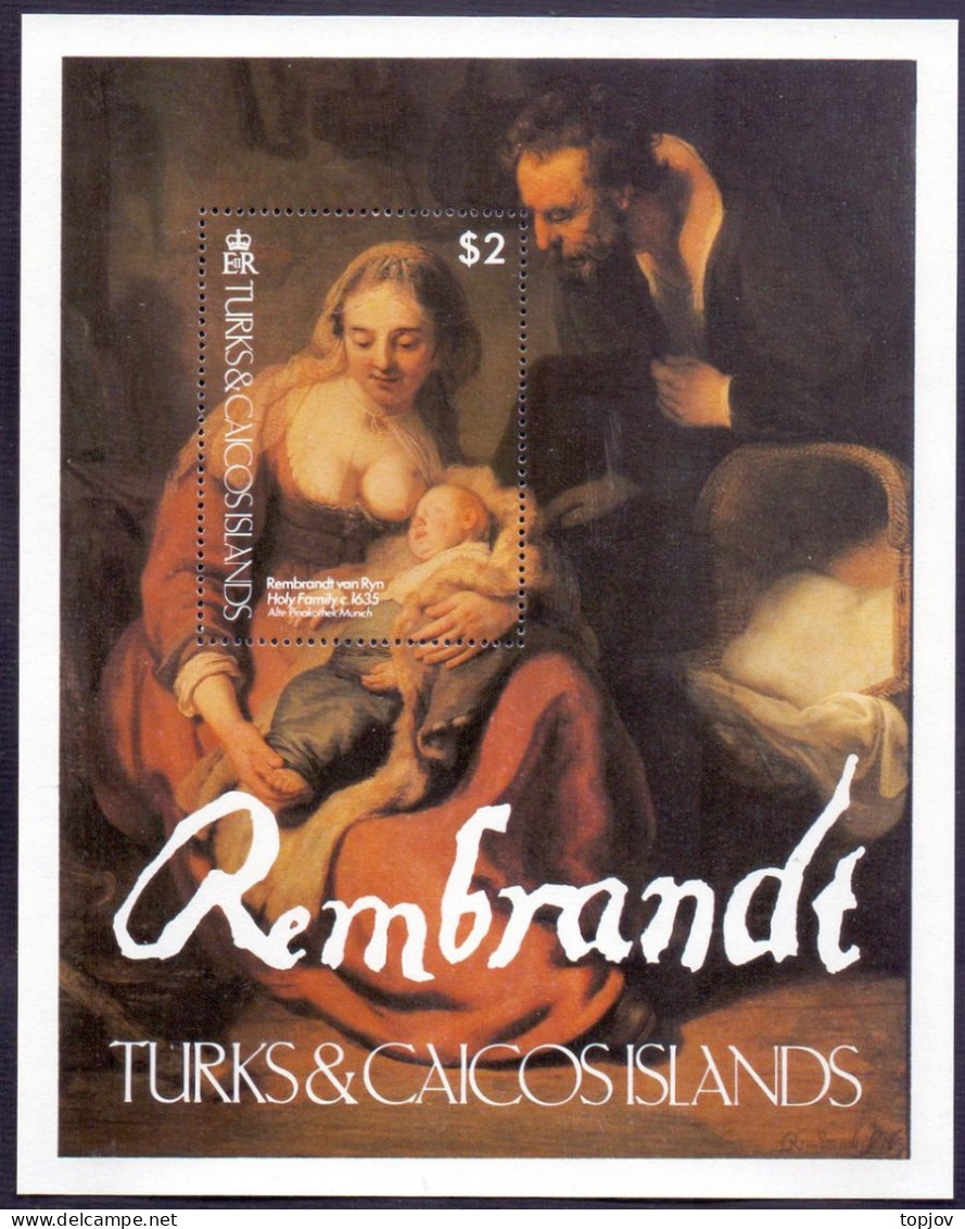 TURKS & CAICOS - HOLY FAMILY  REMBRANDT - **MNH - Rembrandt