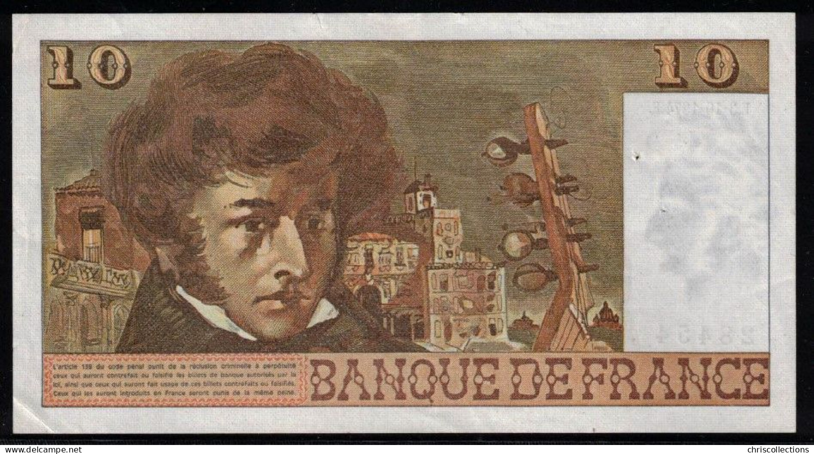 FRANCE -  10 Francs BERLIOZ - 3.10.1974 - V.87 - N° De Billet : 28454 - F : 63/7a - TTB+ - 10 F 1972-1978 ''Berlioz''