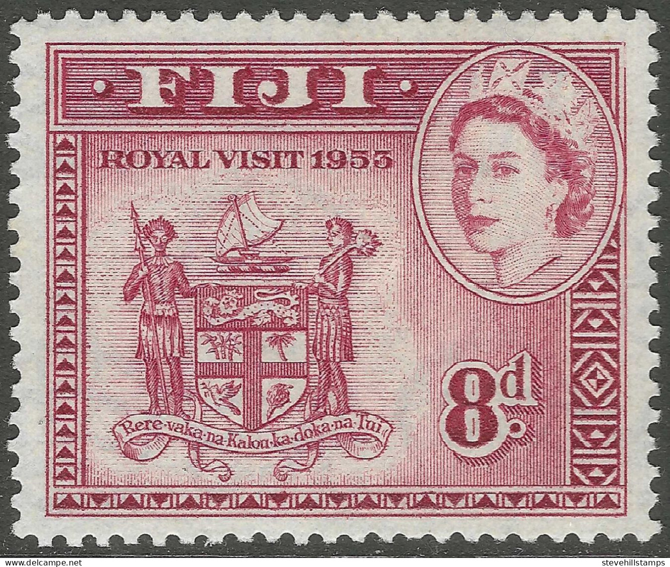 Fiji. 1953 Royal Visit. 8d MH. SG 279 - Fiji (...-1970)